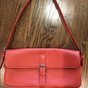 Coach red leather purse